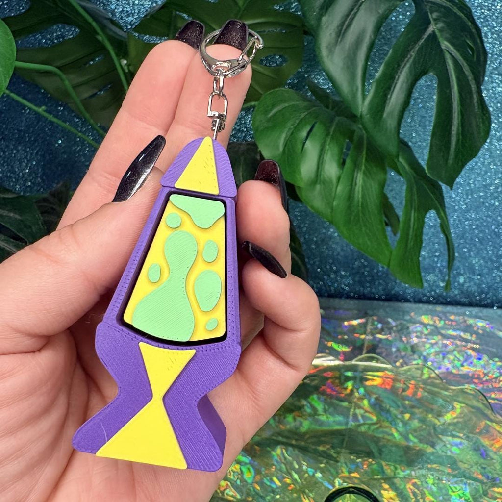 Lava Lamp Fidget Clicker Keychain