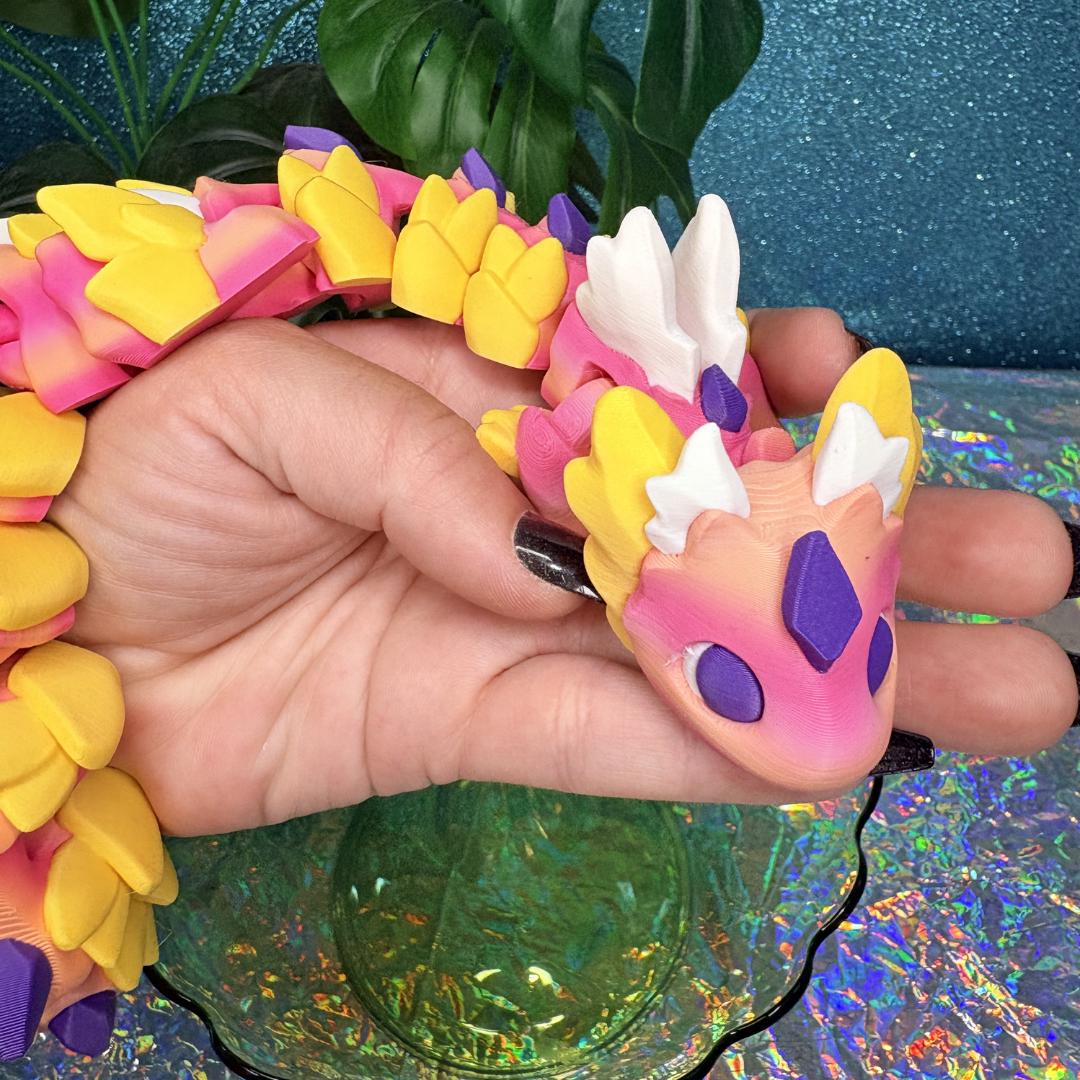 Pink Yellow Rubikuro Crystal Dragon