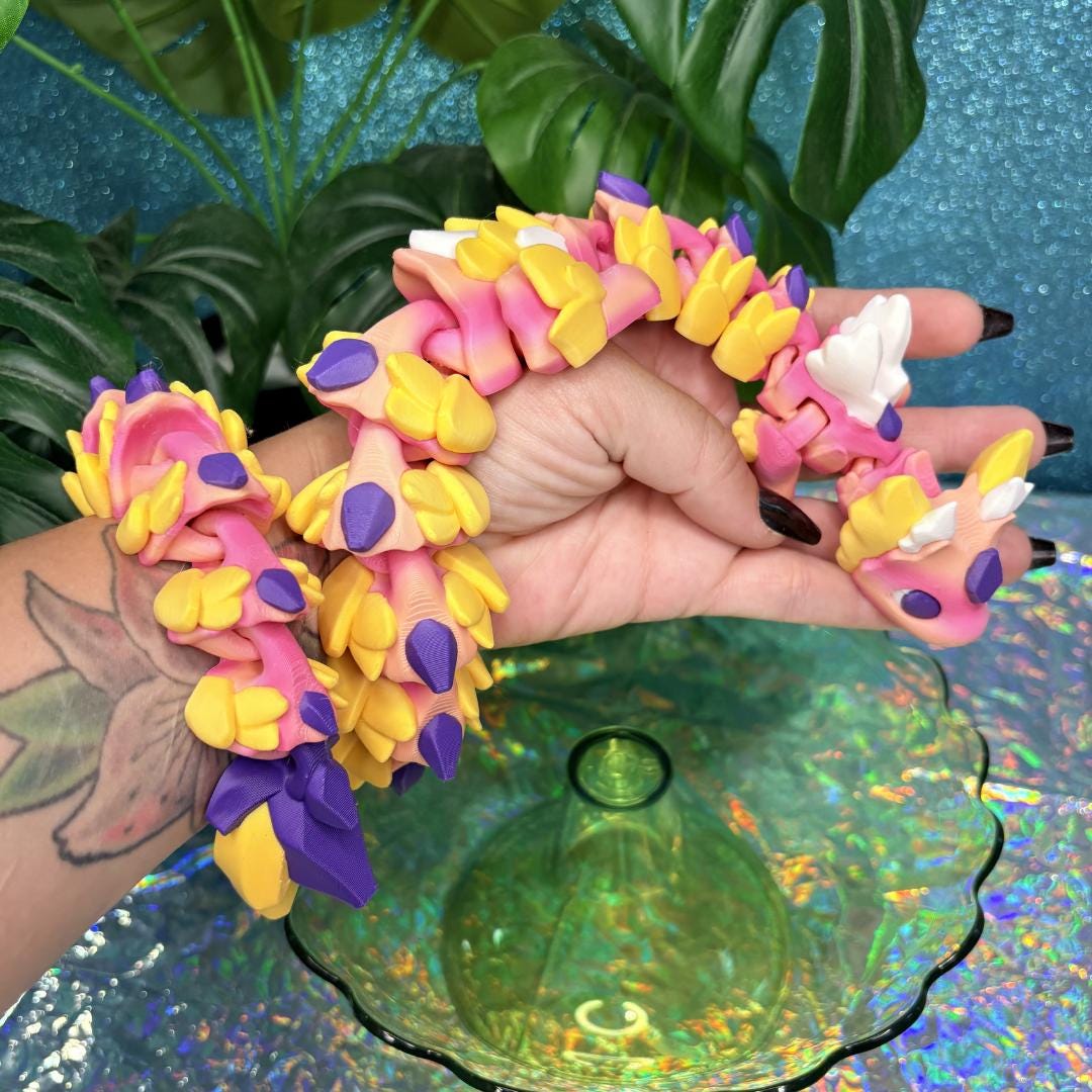Pink Yellow Rubikuro Crystal Dragon