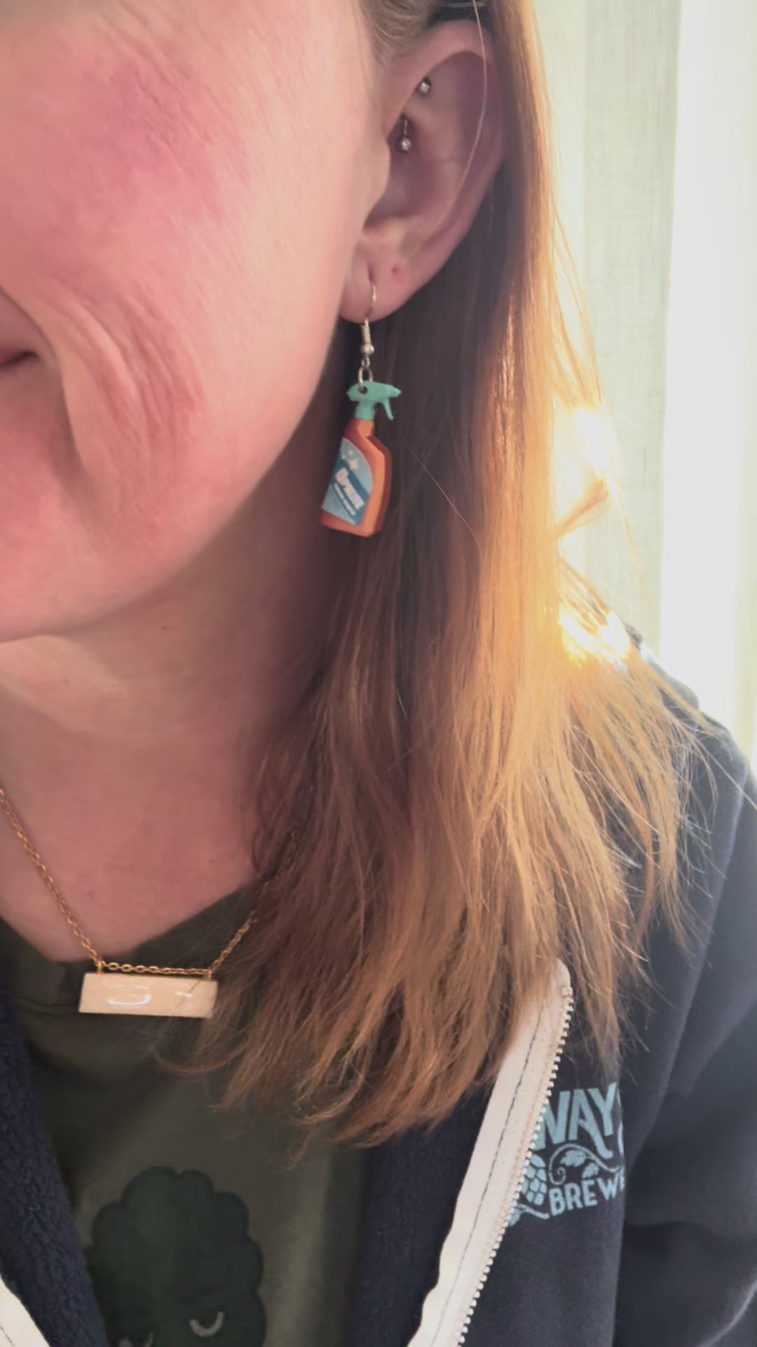 Opalite Bottle Dangle Earrings